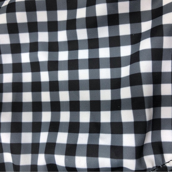 SHEIN NEW bikini black & white plaid summer tied - Picture 6 of 7